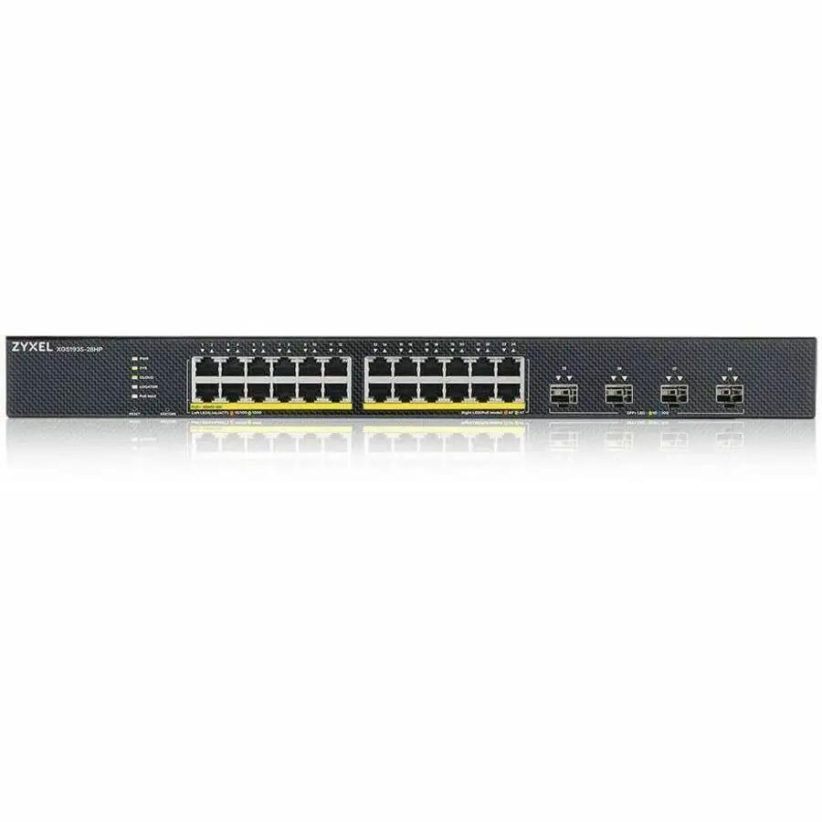 Zyxel XGS1935 Nebula Flex 24-Port Gigabit PoE+ SFP+ managed switch, front view