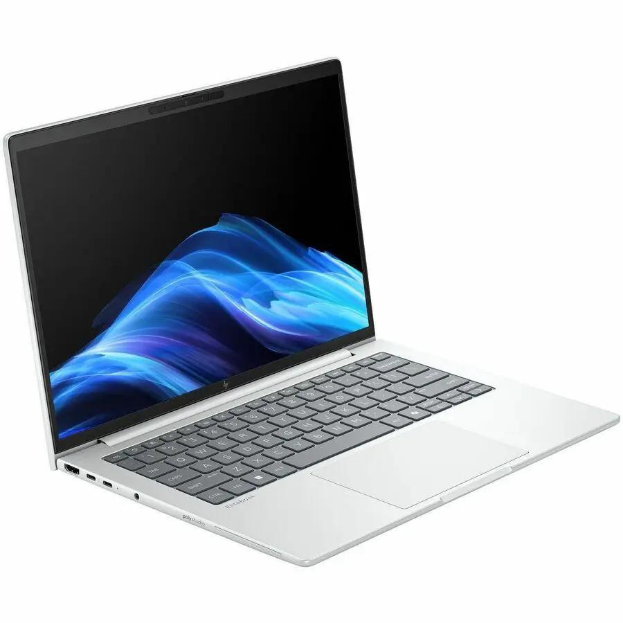 HP EliteBook 14-inch notebook, silver chassis, business laptop