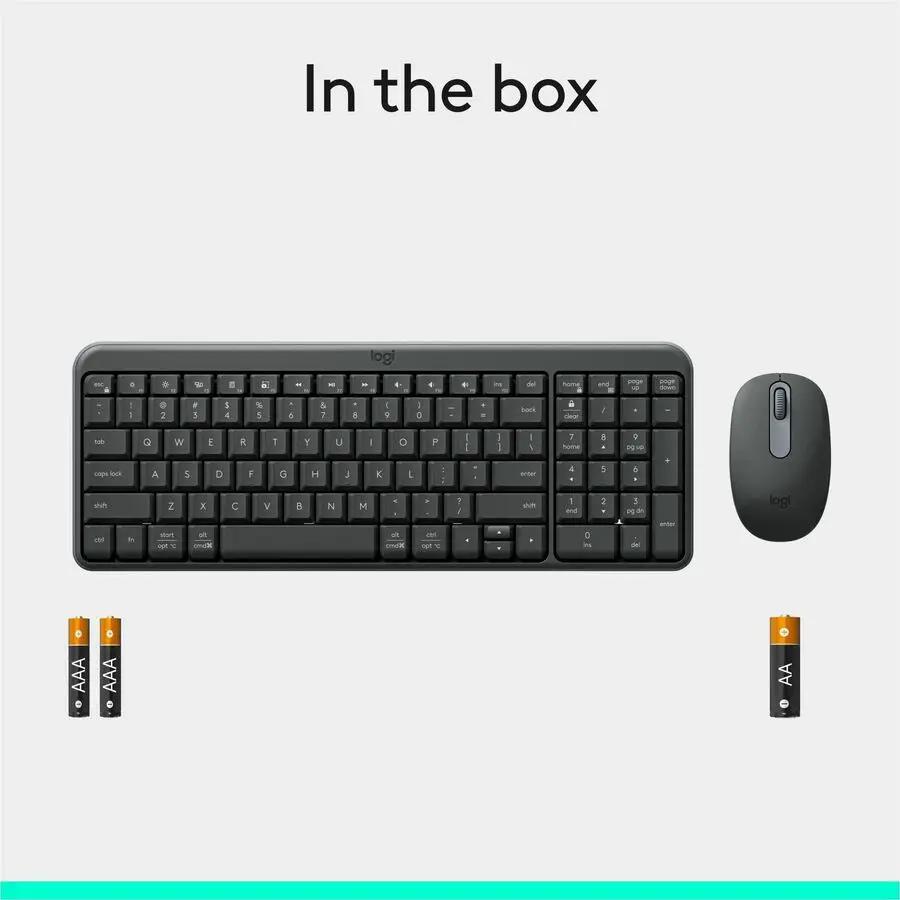 Logitech MK250 Bluetooth Wireless Mouse and Keyboard Combo: Fast & Easy Connectivity, Compact Wireless Keyboard, Ambidextrous Mouse (Graphite)