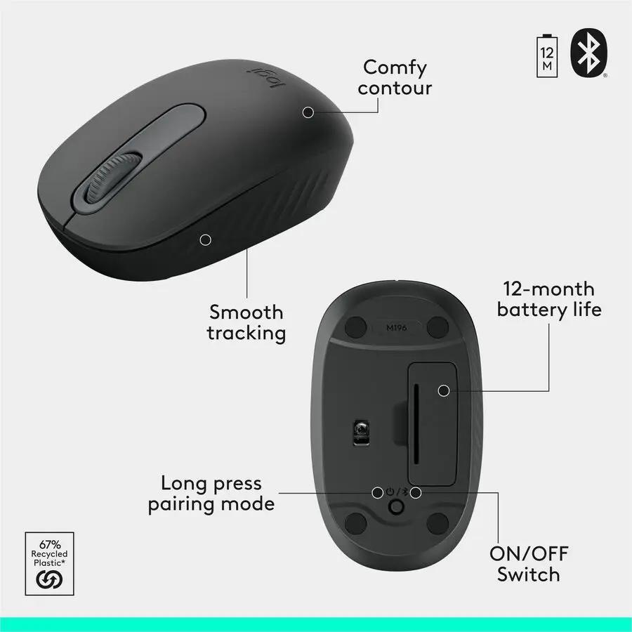 Logitech MK250 Bluetooth Wireless Mouse and Keyboard Combo: Fast & Easy Connectivity, Compact Wireless Keyboard, Ambidextrous Mouse (Graphite)