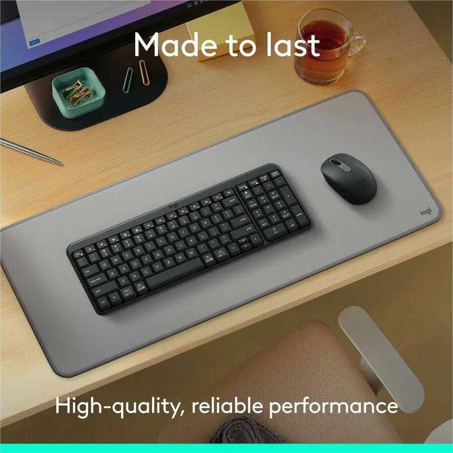 Logitech MK250 Bluetooth Wireless Mouse and Keyboard Combo: Fast & Easy Connectivity, Compact Wireless Keyboard, Ambidextrous Mouse (Graphite)