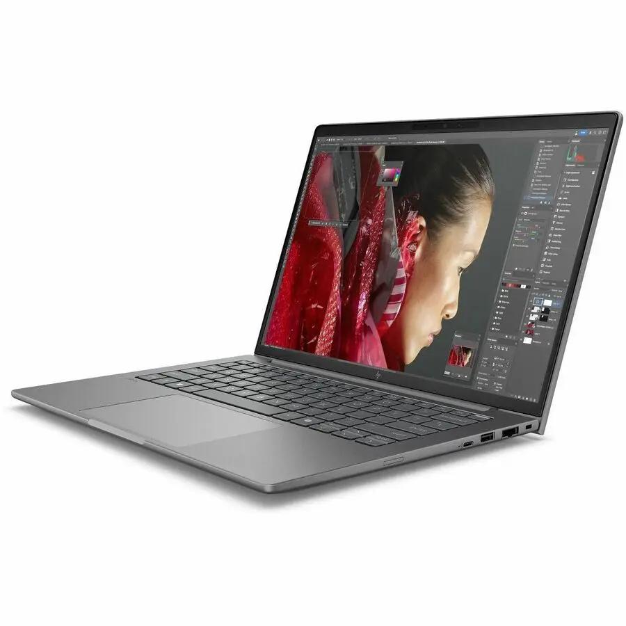 HP ZBook 14 Laptop, 14-inch WUXGA display, 16GB DDR5 RAM, 512GB SSD, silver chassis