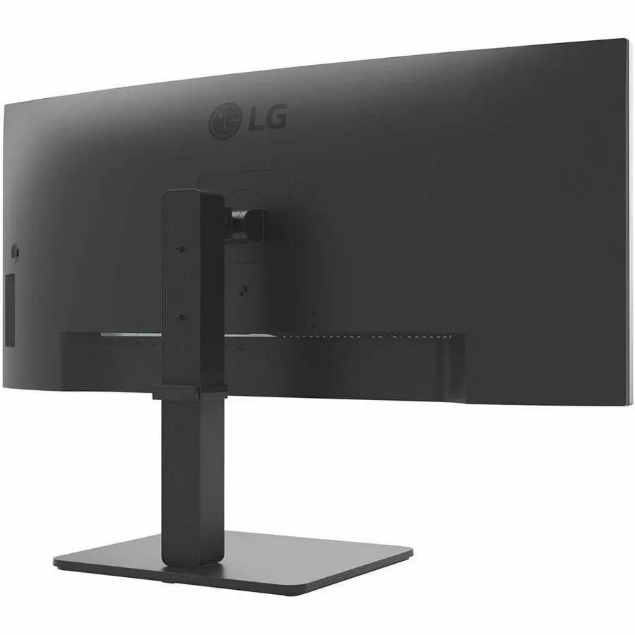 LG UltraWide 34BA85QE-B 34-inch UWQHD IPS monitor, black back and stand