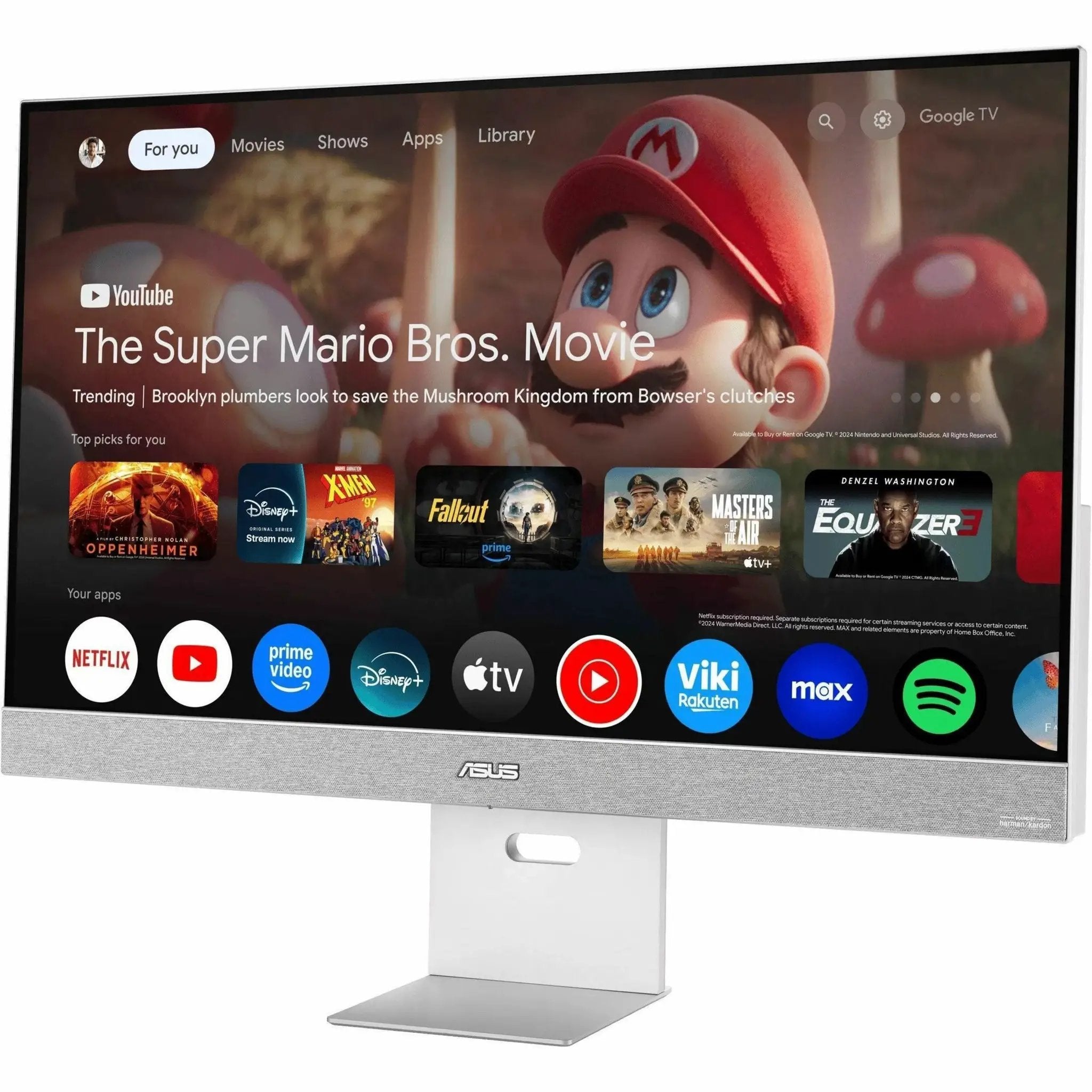 ASUS ZenScreen MS32UC 32-inch 4K UHD IPS monitor on silver metal stand