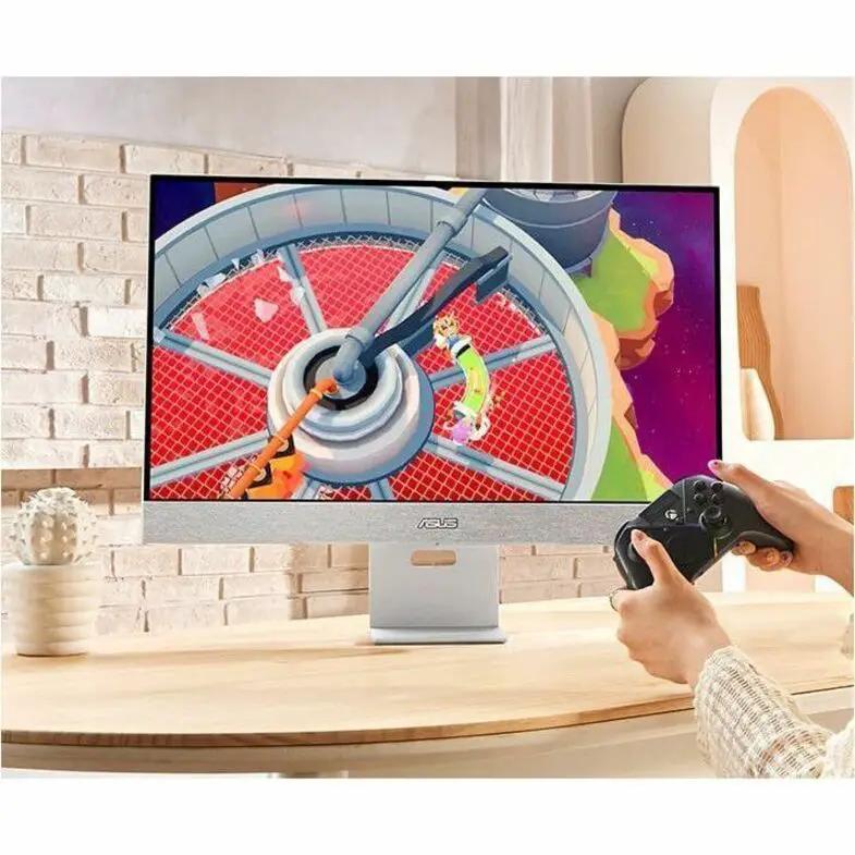 ASUS ZenScreen MS32UC 32-inch 4K UHD IPS monitor on a silver stand