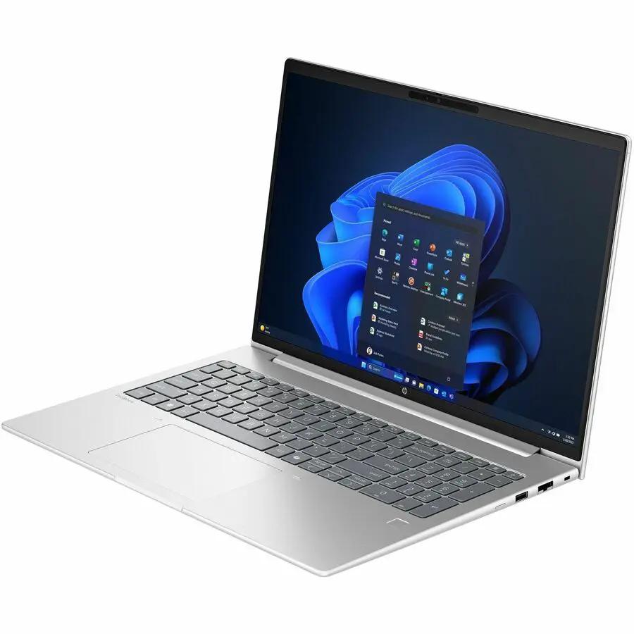HP ProBook notebook, Ryzen 7, 16 GB RAM, 512 GB SSD, silver chassis, Windows 11 laptop with slim bezel
