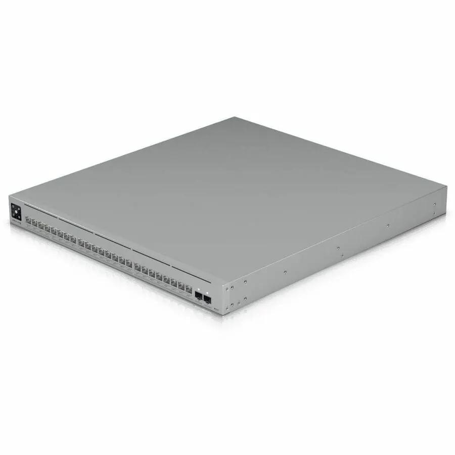 Ubiquiti Pro XG 24-Port PoE switch, silver metal chassis with front-panel port array