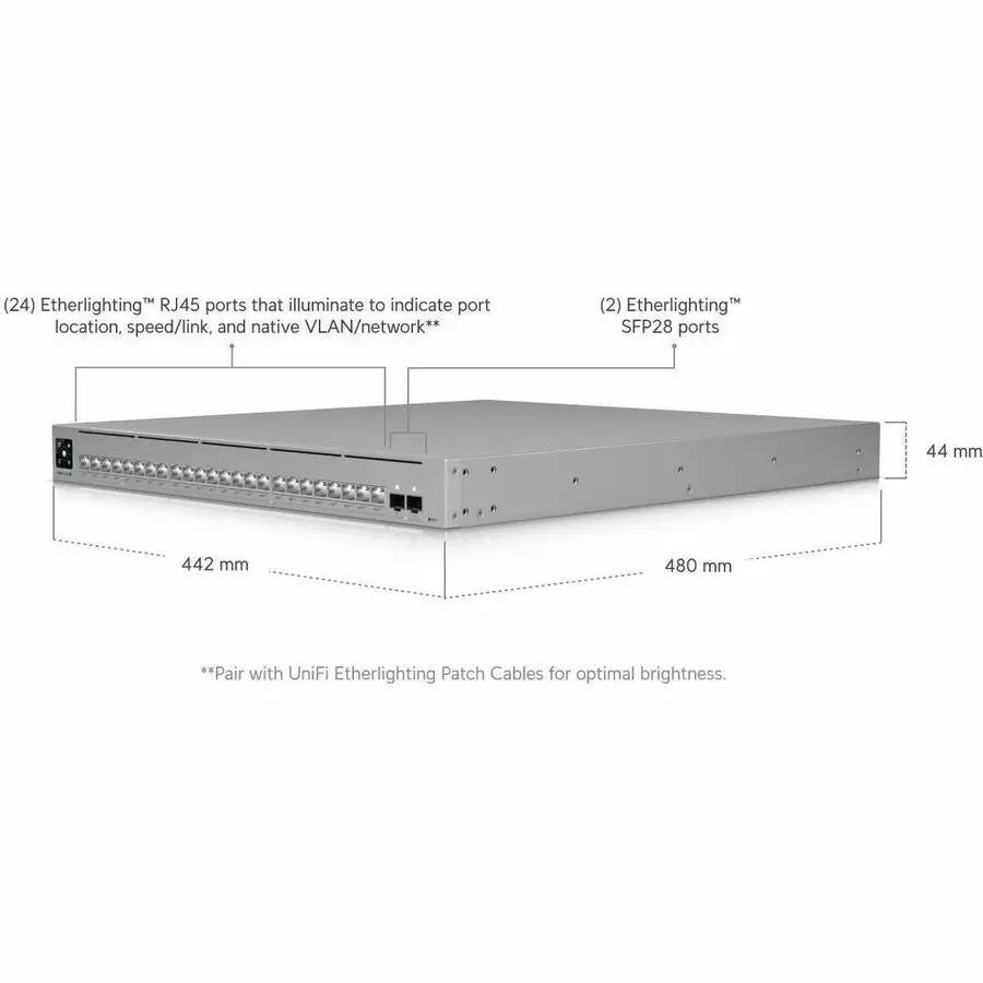 Ubiquiti Pro XG 24-Port PoE switch with 24 RJ45 ports and 2 SFP28 ports