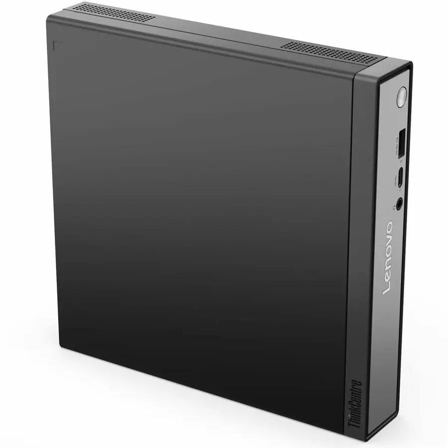 Lenovo ThinkCentre Neo 50q mini PC in black with front I/O panel.