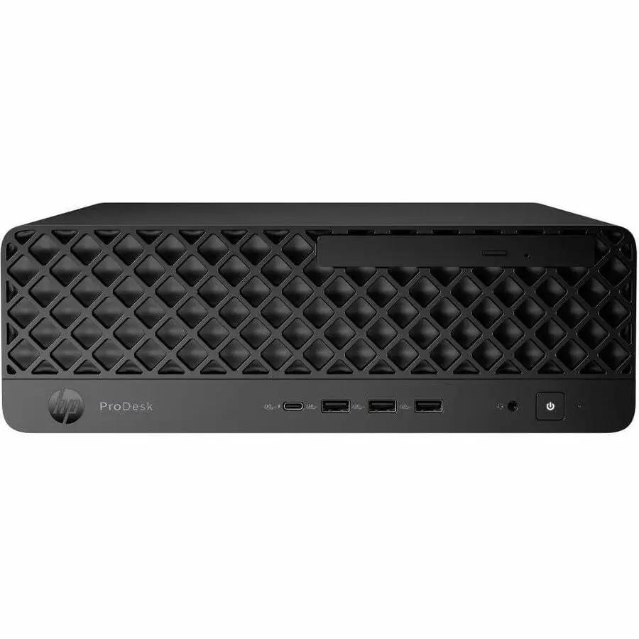 HP ProDesk 4 G1i SFF Desktop front view in black with lattice grille and USB ports