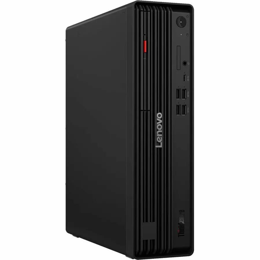 Lenovo ThinkCentre M70s Gen 6 desktop tower in black with front USB ports and Lenovo logo
