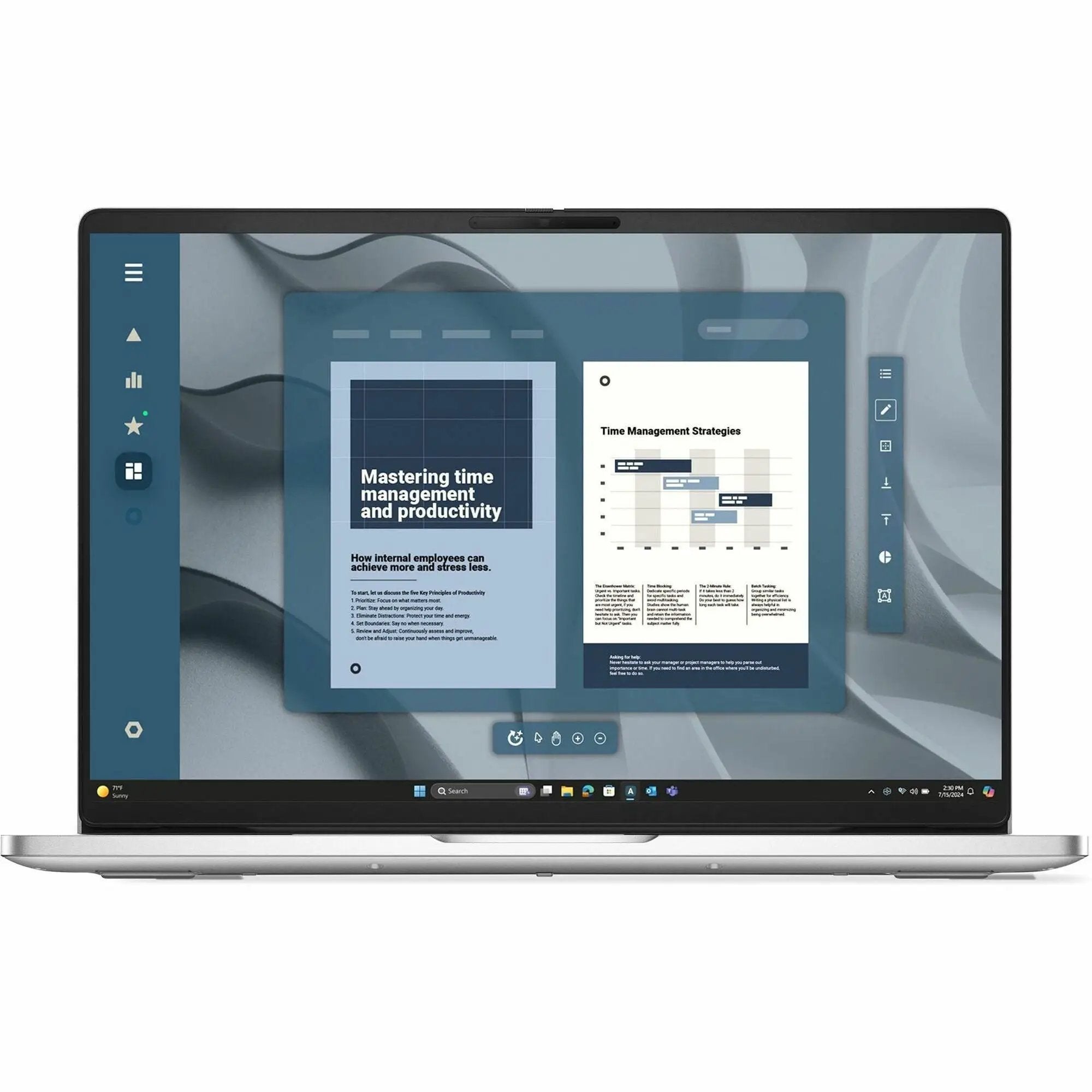 Dell Pro 16 Copilot Notebook laptop in magnetite with 16-inch display and AI-enabled performance