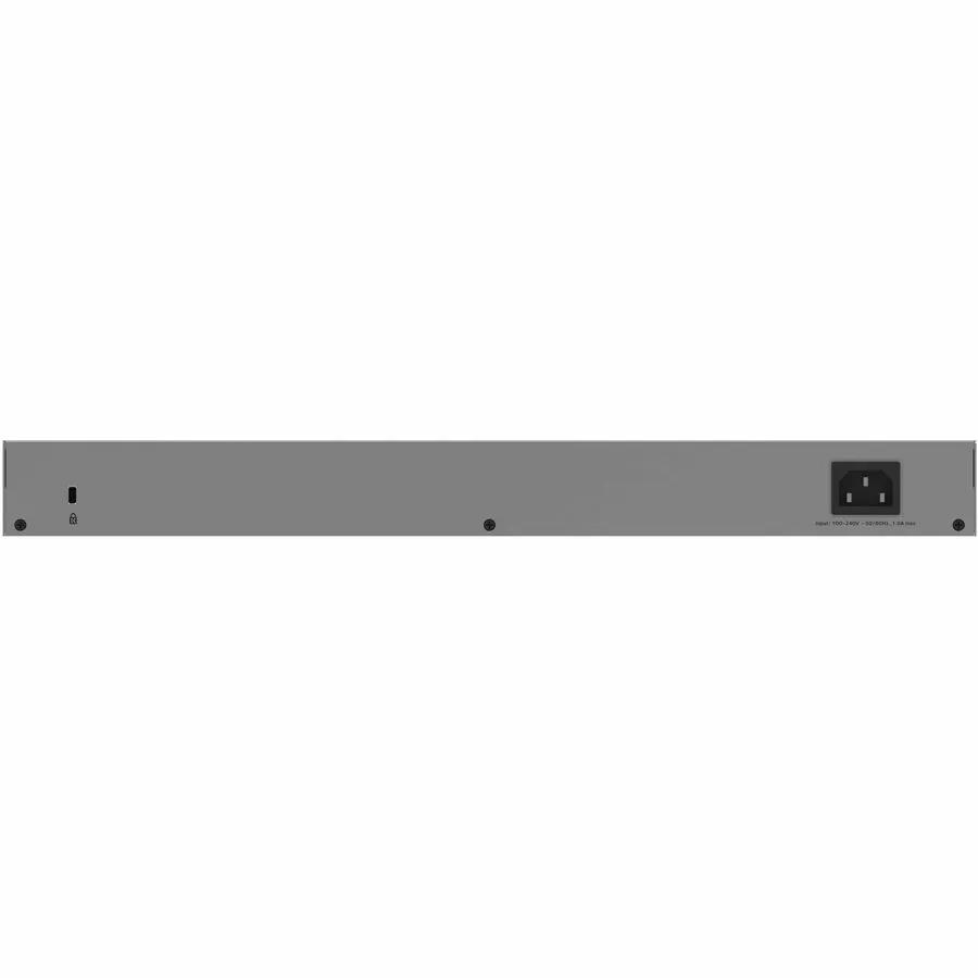 NETGEAR ProSAFE GS748TP 48-Port Gigabit PoE+ Unmanaged Switch, rear panel with power inlet