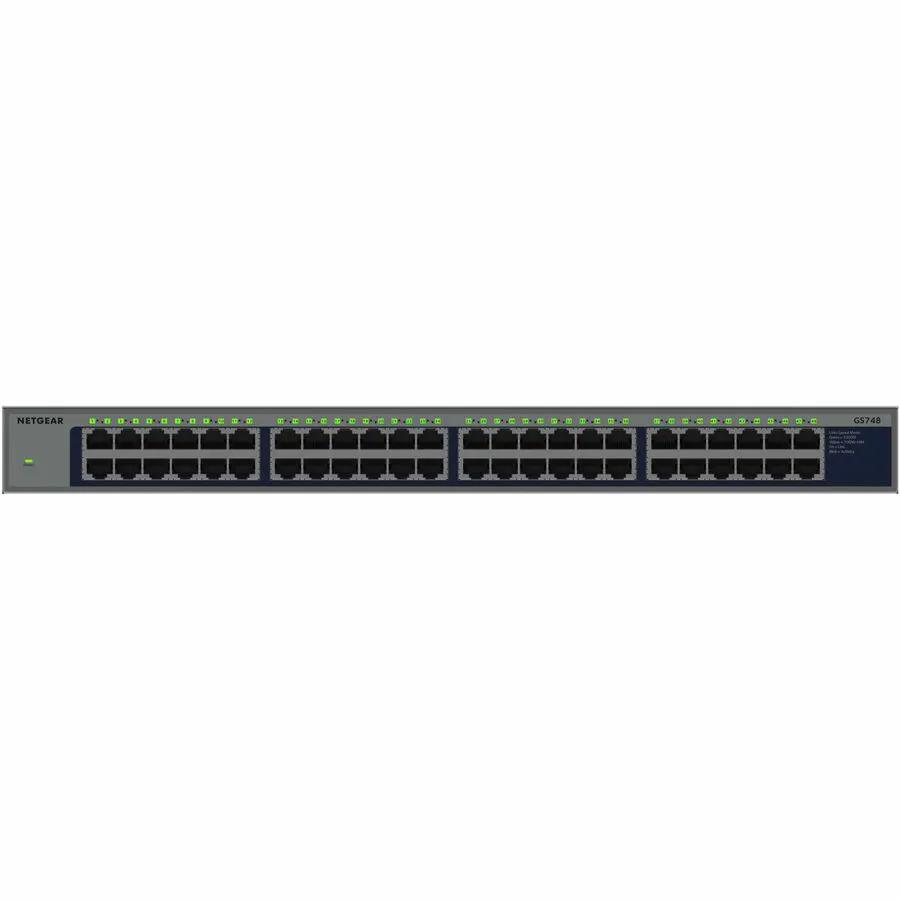 Netgear ProSAFE GS748TP 48-Port Gigabit PoE+ Unmanaged Switch front panel