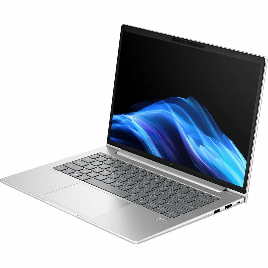 HP EliteBook 14 AI Laptop, silver chassis with 16GB RAM and 512GB SSD
