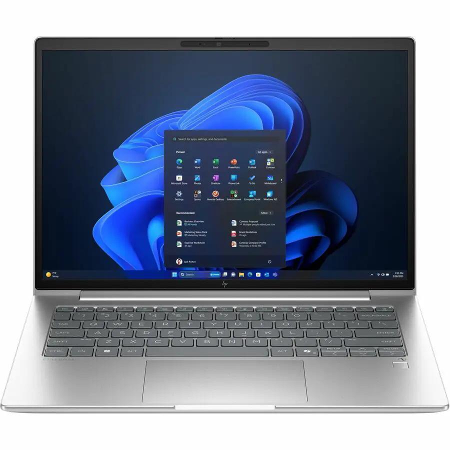 HP EliteBook 14 AI Laptop, silver aluminum body, 16GB RAM, 512GB SSD