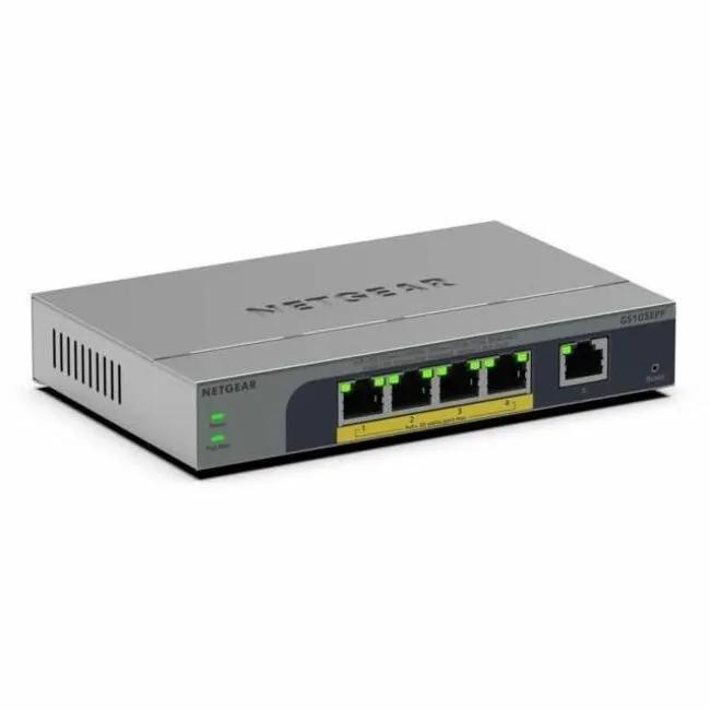 Netgear Easy Smart 5-Port Gigabit PoE+ managed switch, silver