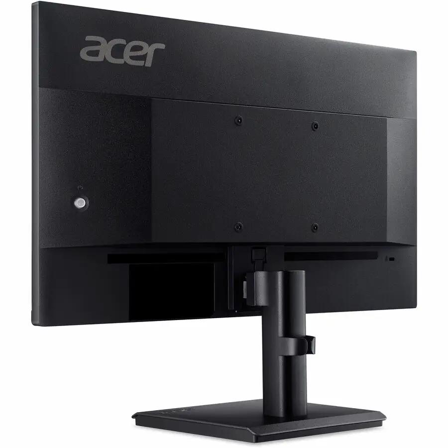 Acer Vero V227QE1 22-inch Full HD LCD monitor, black, rear view on stand.