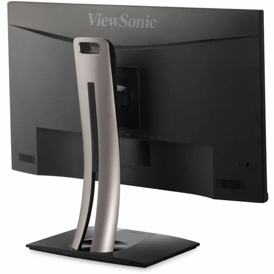 ViewSonic ColorPro VP2756A 27-inch IPS monitor, back view with silver curved stand