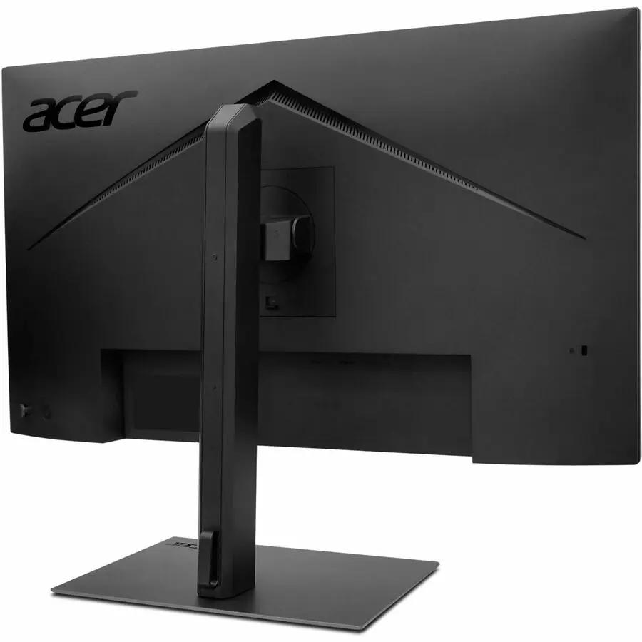 Acer Vero B277U G 27-inch monitor, black, rear view with stand