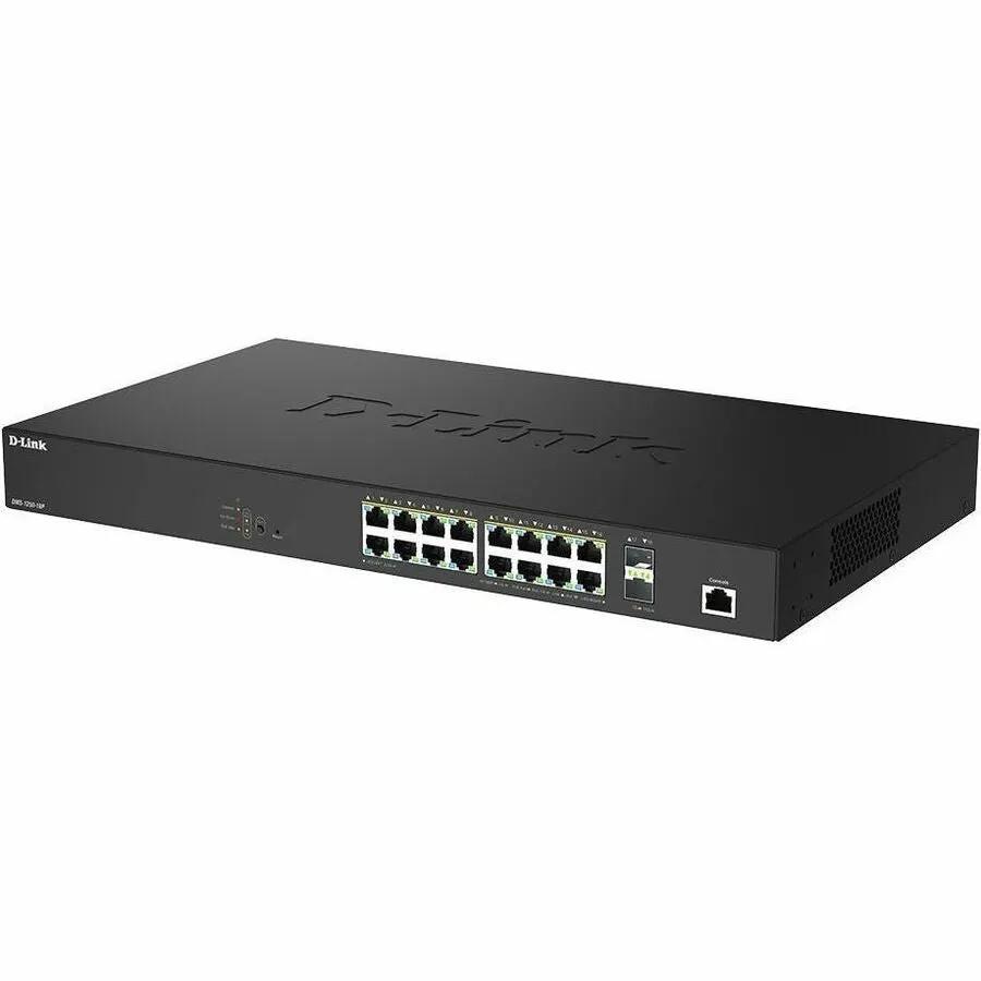 D-Link DMS-1250 18-Port 2.5G PoE SFP+ Managed Switch, black metal chassis