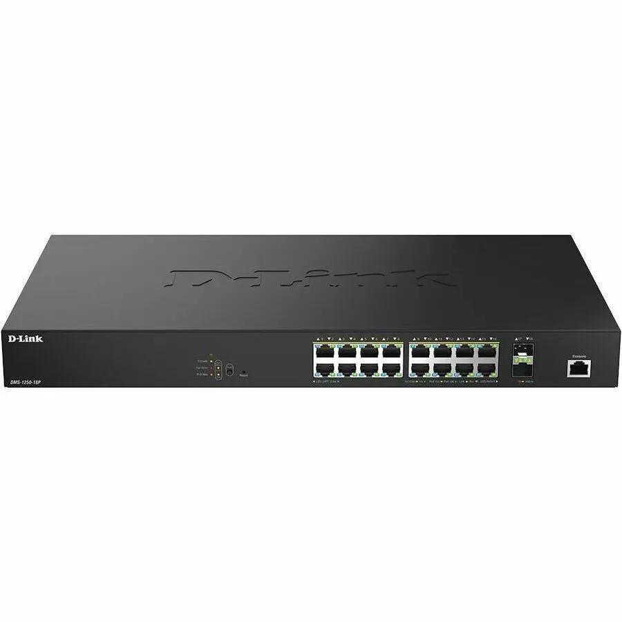D-Link DMS-1250 18-Port 2.5G PoE SFP+ managed switch, black