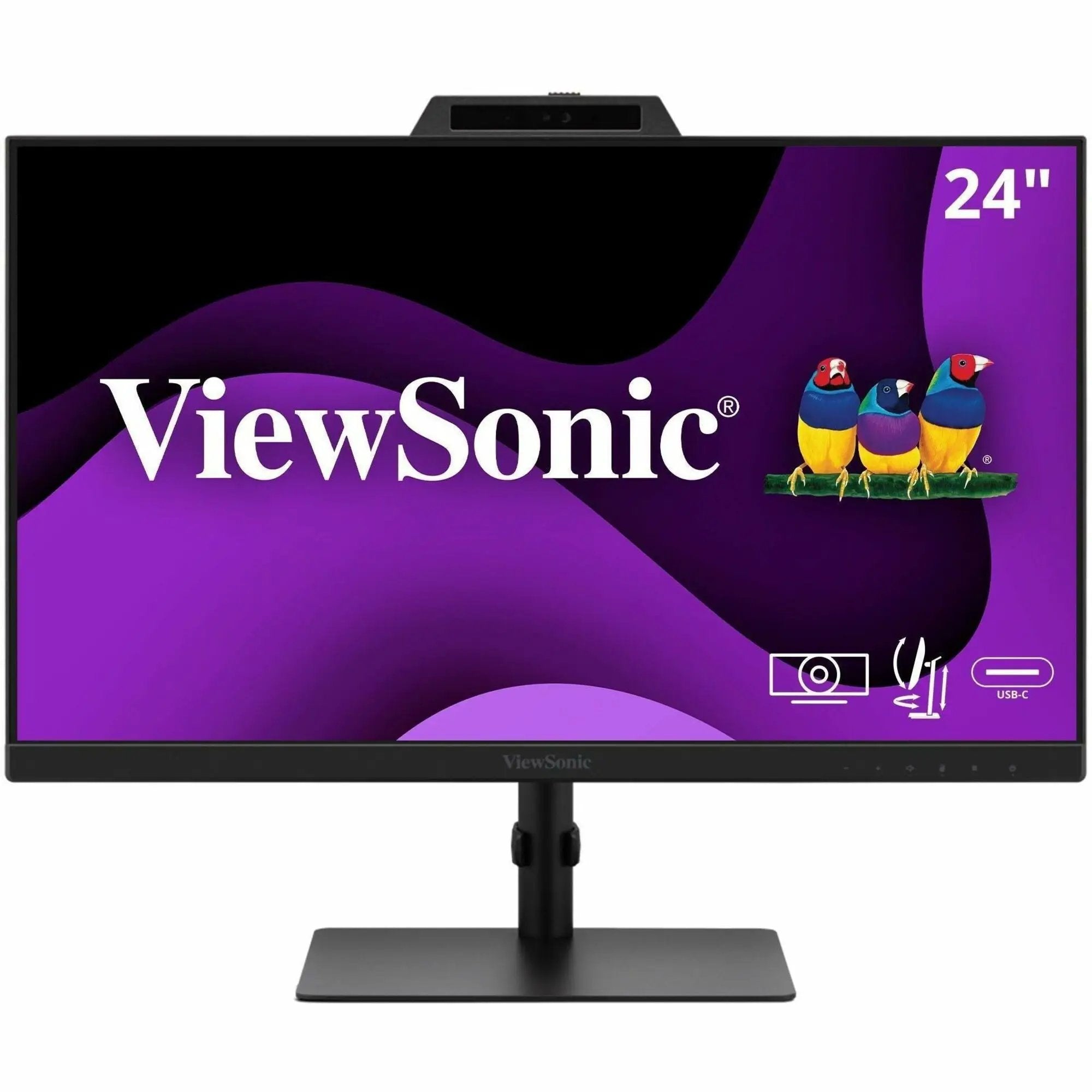 ViewSonic VG2441V 24-inch IPS computer monitor on a black stand