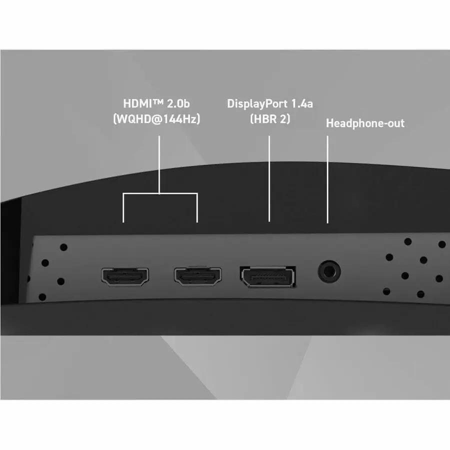 MSI MAG 321CQF 32-inch curved monitor with HDMI 2.0b, DisplayPort 1.4a, and headphone output