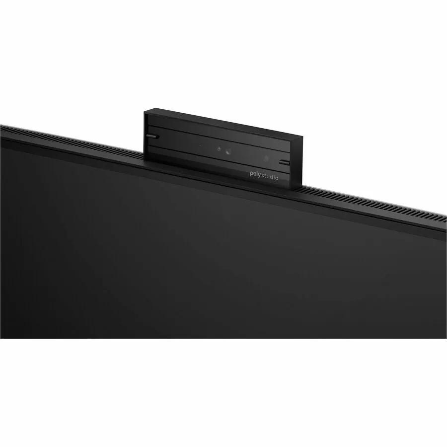 HP EliteStudio 8 AiO G1i all-in-one desktop with Poly Studio on top