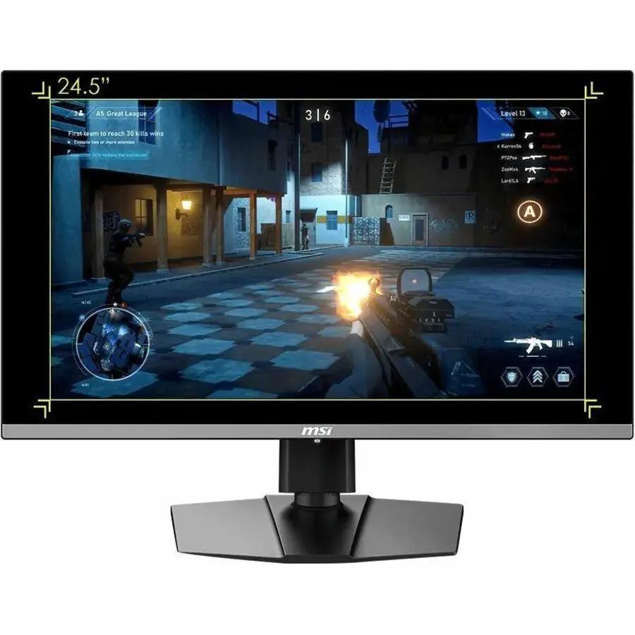 MSI MAG 272QP 27-inch WQHD QD-OLED 500Hz gaming monitor on black stand with MSI logo