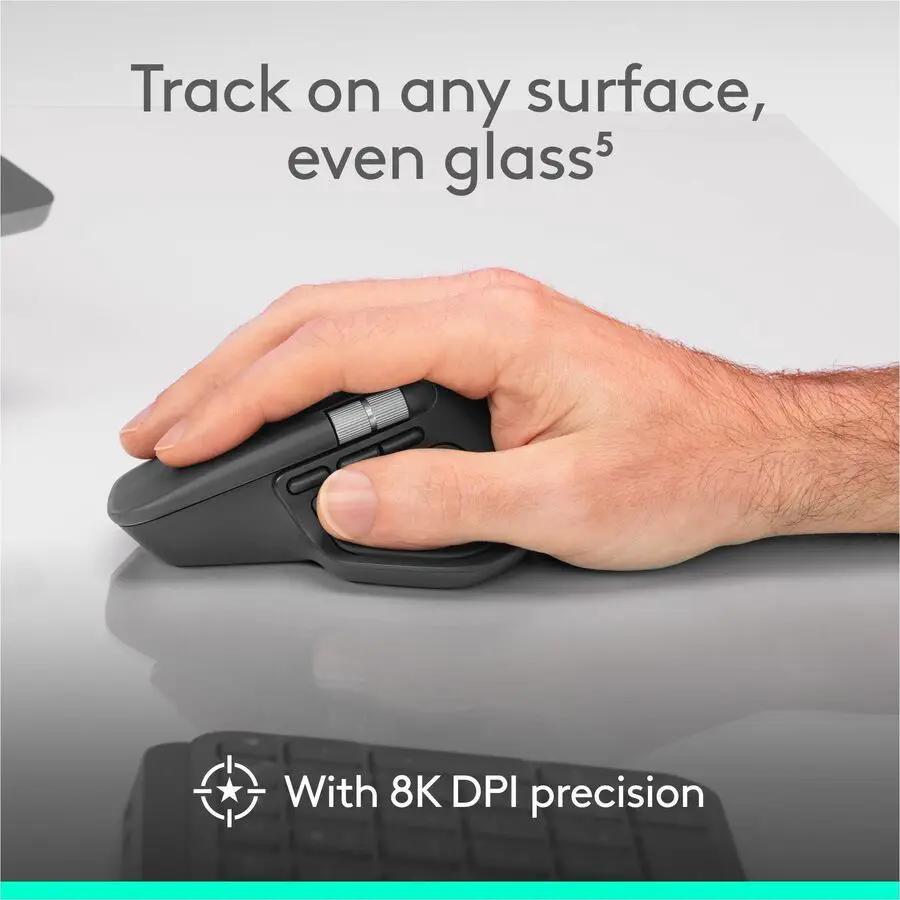 Logitech MX Master 4, Ergonomic Wireless Mouse with Advanced Performance Haptic Feedback, Ultra-Fast Scrolling, USB-C Charging, Bluetooth, Windows, MacOS - black