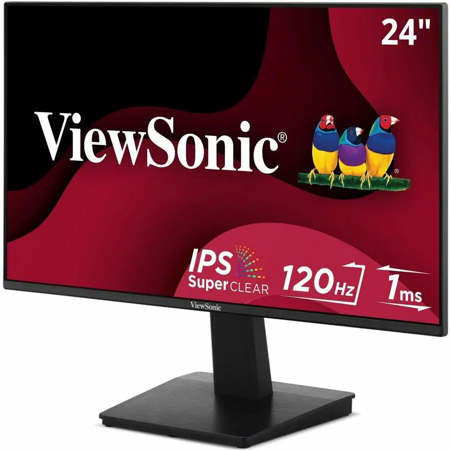 ViewSonic VA2448 24-inch IPS monitor, black stand, 120Hz display