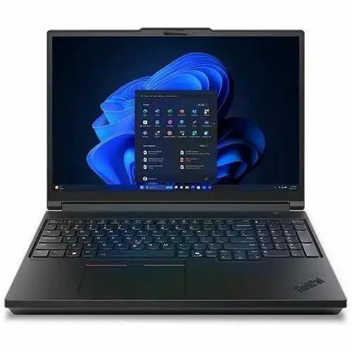 Lenovo ThinkPad P16 G3 laptop, black, open and displaying Windows desktop