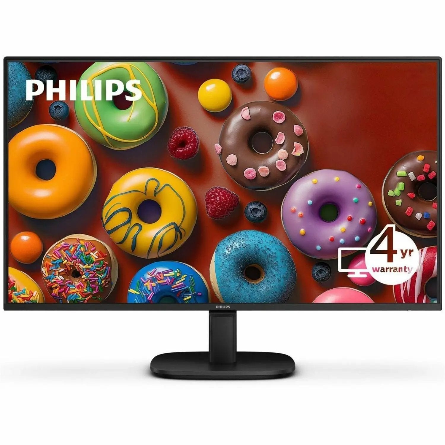 Philips 27B2N2100 27-inch IPS monitor with black bezel and stand, 4-year warranty.