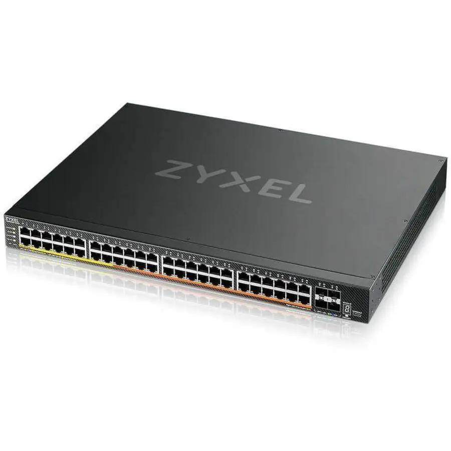Zyxel XMG2230 52-Port Gigabit PoE SFP+ Managed Switch, black rack-mountable