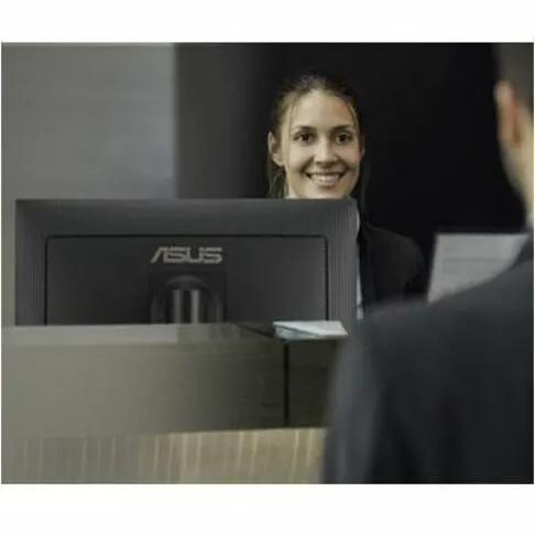 ASUS BE27ACGN 27-inch monitor (black) on a reception desk.