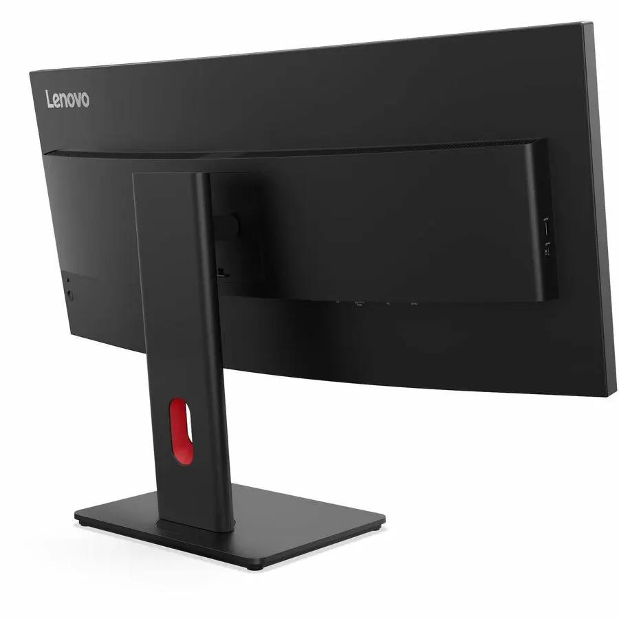 Lenovo ThinkVision T34WD-40 34-inch UW-QHD VA curved monitor, black with red-accent stand