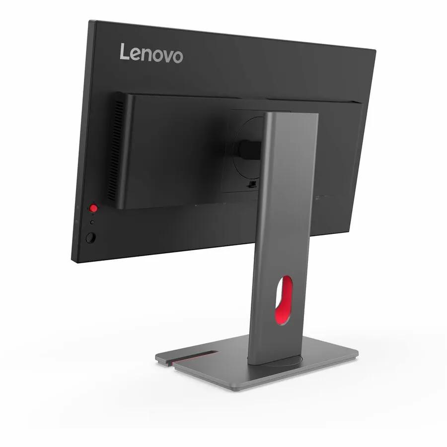 Lenovo ThinkVision P24QD-40 24-inch WQHD IPS monitor in Eclipse Black with gray metal stand