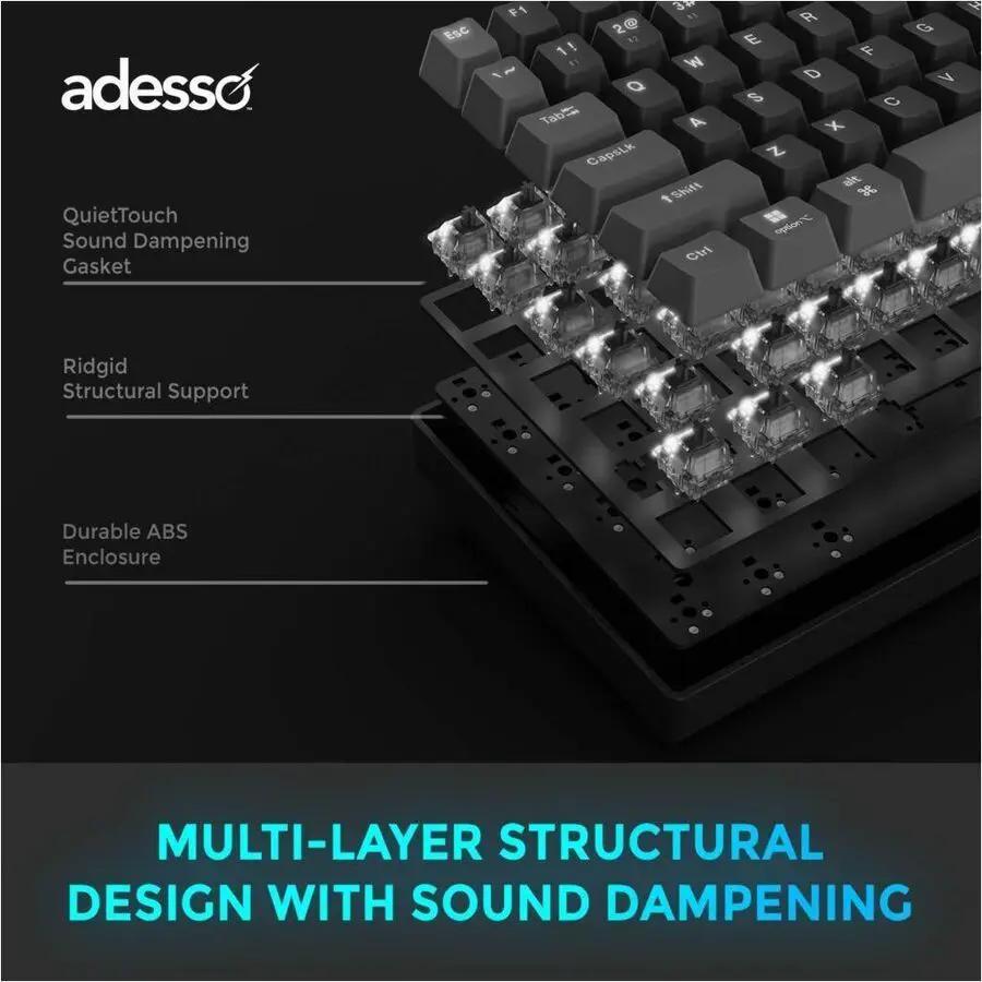 Adesso EasyTouch-130SB Desktop Mechanical Keyboard with Smart Card Reader