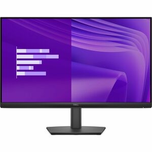 Monitor with a purple and black design on the screen