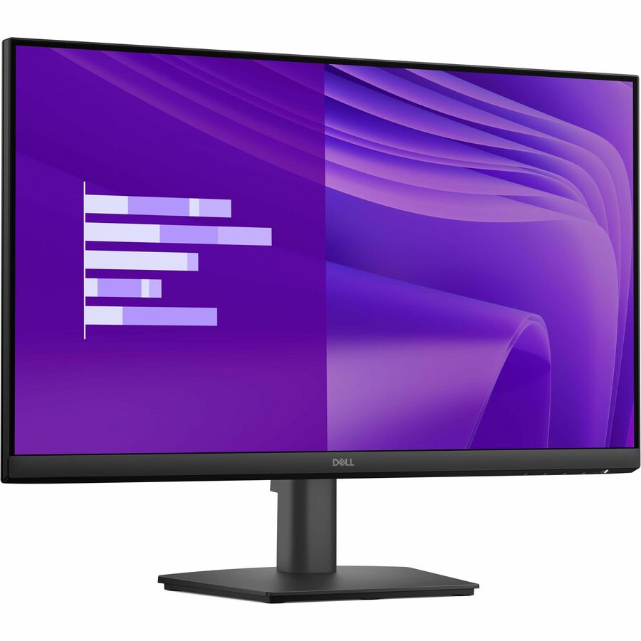 Dell monitor with a purple display on a white background