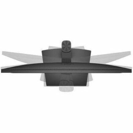 Top view of black Dell monitor on a white background