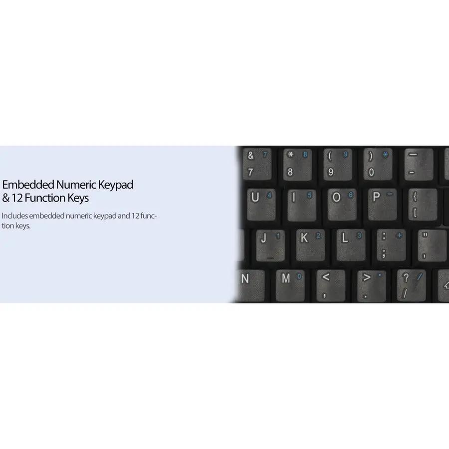 Adesso AKB-410UB Slim Touch Mini Keyboard with Built in Touchpad