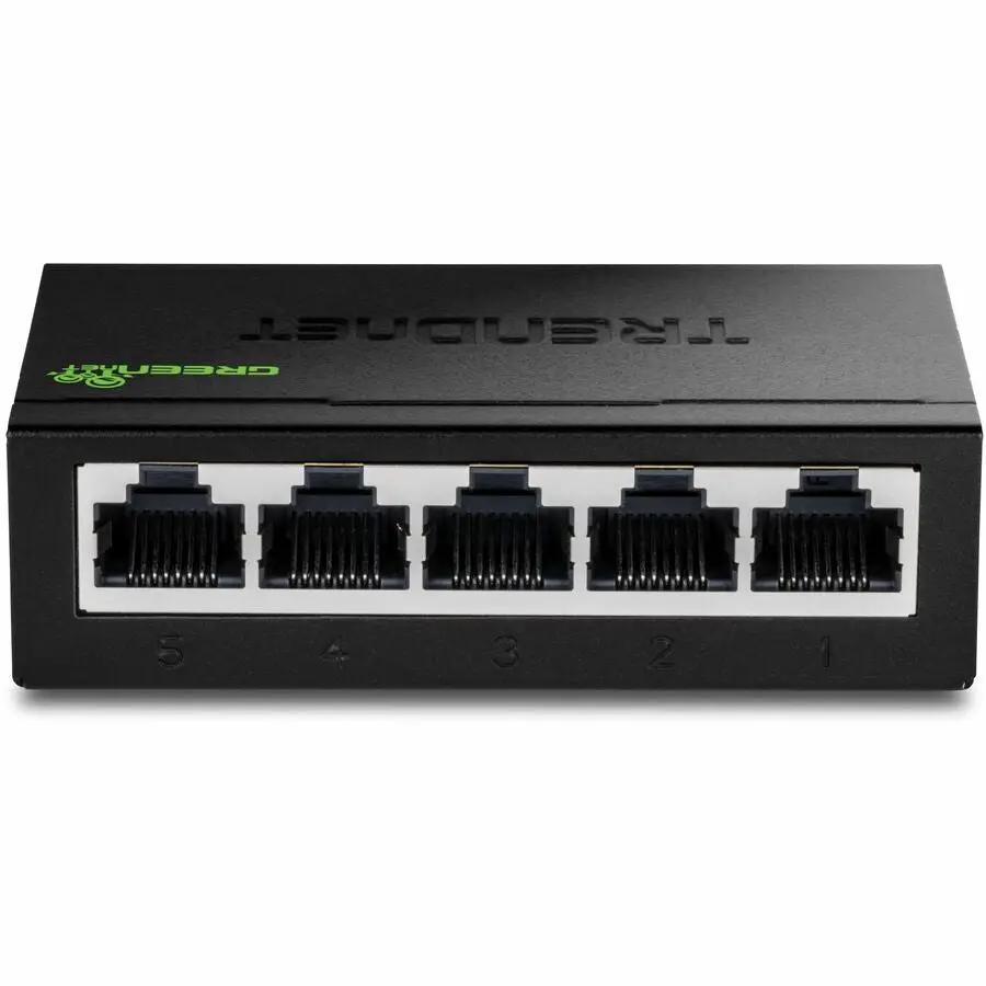 TRENDnet GREENnet TEG-S50g 5-Port Gigabit Unmanaged Switch, black desktop metal housing
