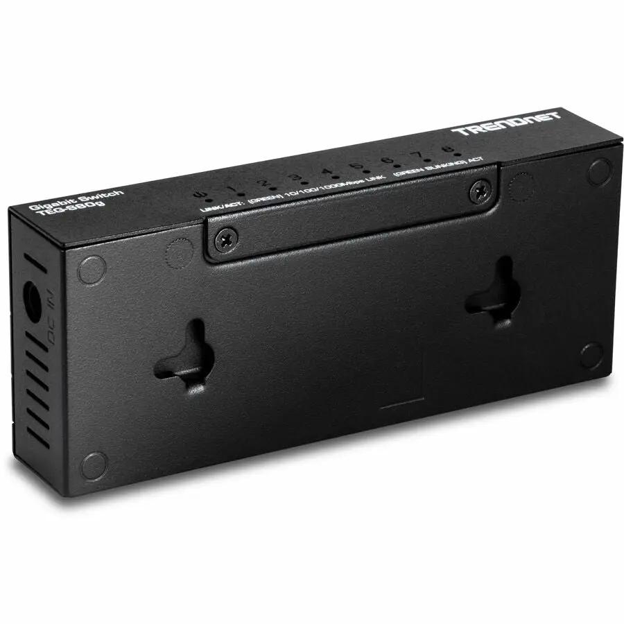 TRENDnet GREENnet TEG-S80g 8-Port Unmanaged Switch, black desktop metal Ethernet switch