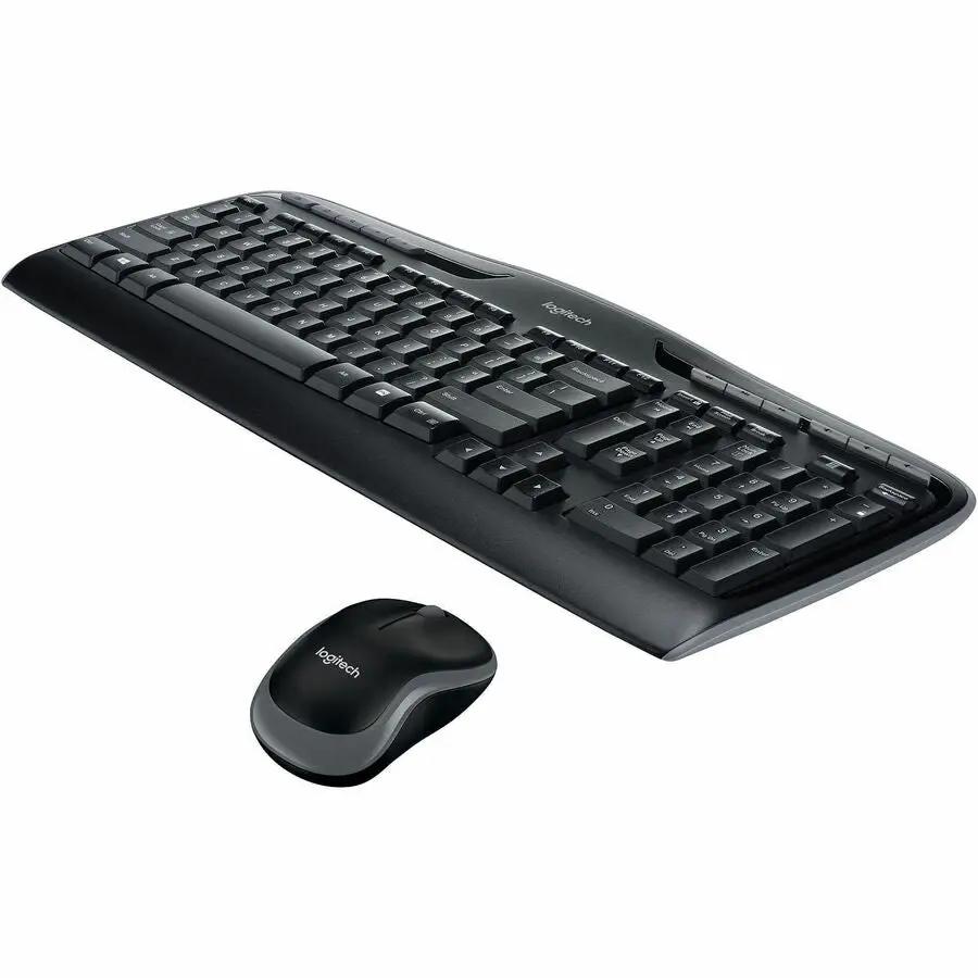 Logitech MK320 Wireless Keyboard and Mouse Combo for Windows, 2.4 GHz Wireless with a Nano USB-Receiver, Portable Mouse, Multimedia Keys
