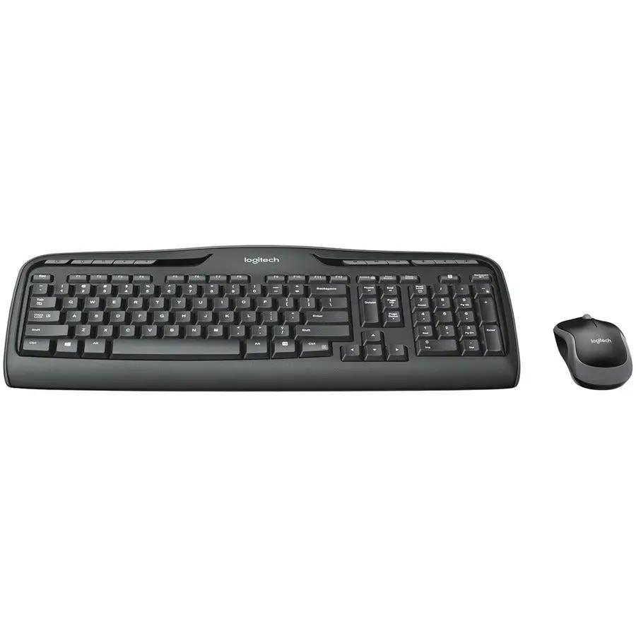 Logitech MK320 Wireless Keyboard and Mouse Combo for Windows, 2.4 GHz Wireless with a Nano USB-Receiver, Portable Mouse, Multimedia Keys