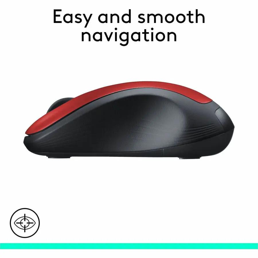 Logitech M310 Wireless Mouse, 2.4 GHz with USB Nano Receiver, 1000 DPI Optical Tracking, 18 Month Battery, Ambidextrous, Compatible with PC, Mac, Laptop, Chromebook (FLAME RED GLOSS)