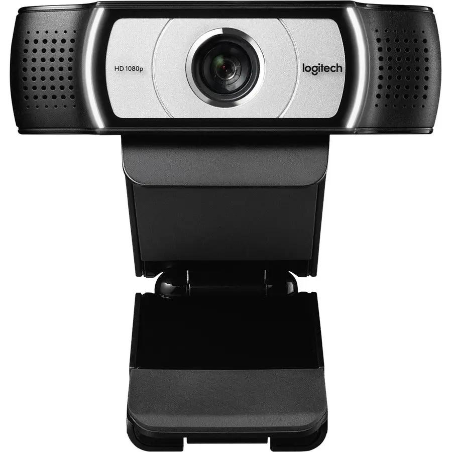 Logitech C930e webcam with HD 1080p on adjustable stand