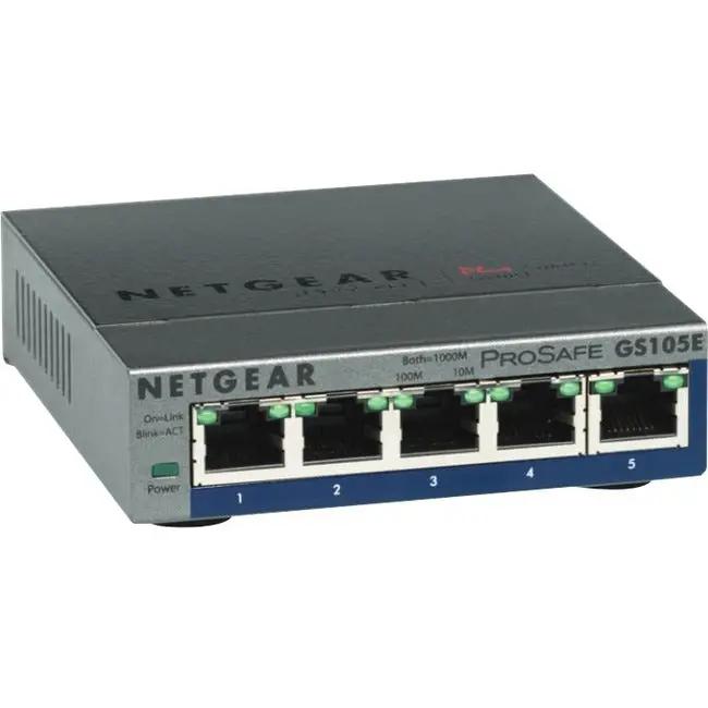 Netgear ProSafe Plus 5-Port Gigabit Unmanaged Switch, metal chassis